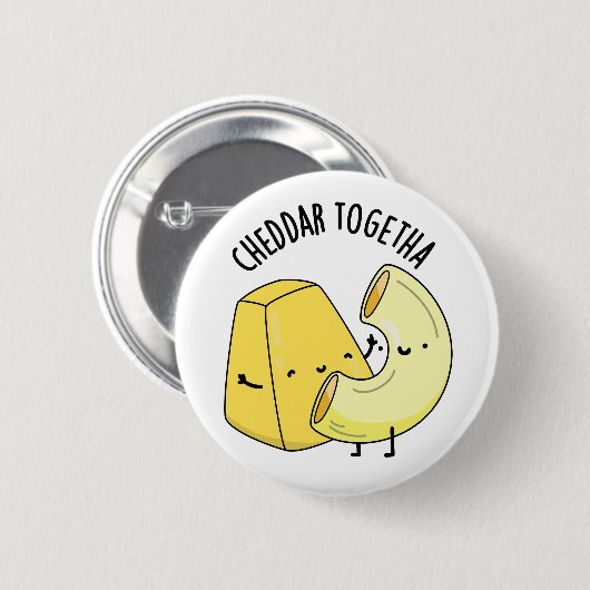 Badge Rond 5 Cm Cheddar Ensemble Funny Food Pun (Devant & derrière)