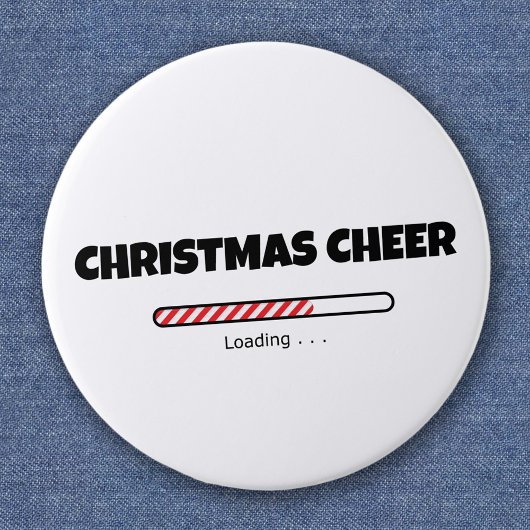 Badge Rond 5 Cm Cheer de Noël - barre de progression - Chargement