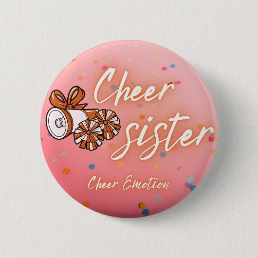 Badge Rond 5 Cm Cheer Mom Mug (orange) (Devant)