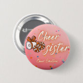 Badge Rond 5 Cm Cheer Mom Mug (orange) (Devant & derrière)