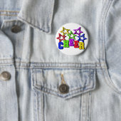 Badge Rond 5 Cm Cheer Stars (En situation)