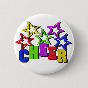 Badge Rond 5 Cm Cheer Stars