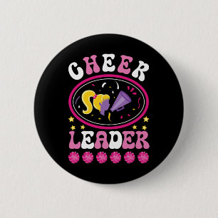 Badge Rond 5 Cm Cheerleader drôle de cheer pratique acclamant l'éq