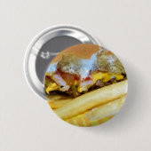 Badge Rond 5 Cm Cheeseburger et Fries (Devant & derrière)