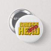 Badge Rond 5 Cm CheeseHead certifié (Devant & derrière)