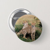 Badge Rond 5 Cm Cheetah Pair (Devant & derrière)