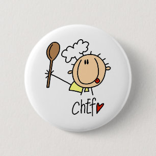 Badge Rond 5 Cm Chef avec des T-shirts et des cadeaux de cuillère