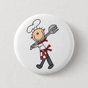 Badge Rond 5 Cm Chef avec pince à salade