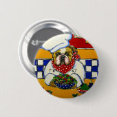 Badge Rond 5 Cm Chef Bulldog (Devant & derrière)