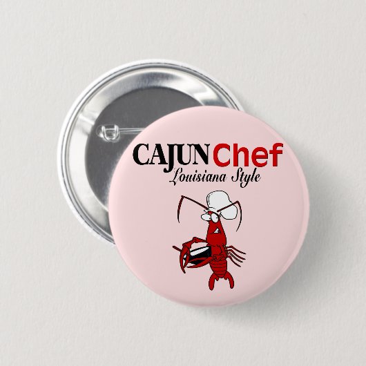 Badge Rond 5 Cm Chef cajun (Devant & derrière)