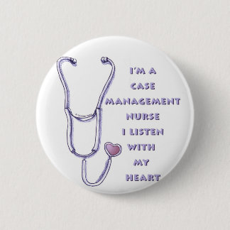 Badge Rond 5 Cm Chef coque Infirmière Coeur