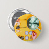 Badge Rond 5 Cm Chef cuisine Pan (Devant & derrière)