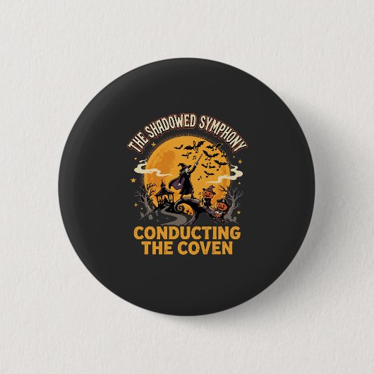 Badge Rond 5 Cm Chef de coven d'Halloween (Devant)