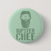 Badge Rond 5 Cm Chef Hipster (Devant)