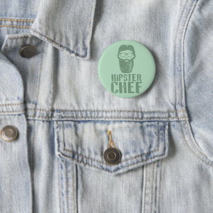 Badge Rond 5 Cm Chef Hipster