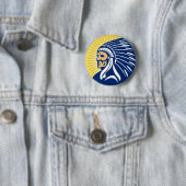Badge Rond 5 Cm Chef indien indigène (En situation)