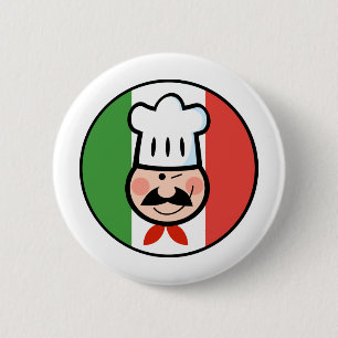 Badge Rond 5 Cm Chef italien