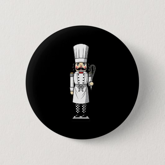 Badge Rond 5 Cm Chef Nutcracker Cook Hat Xmas  (Devant)