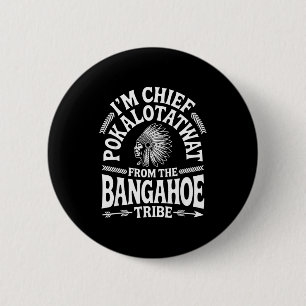 Badge Rond 5 Cm Chef pokalotatwat de la tribu amérindienne