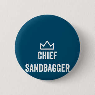 Badge Rond 5 Cm Chef Sandbagger Golf mème Bjj Chess Sandbag
