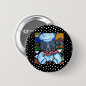 Badge Rond 5 Cm Chef Weimaraner (Devant & derrière)