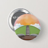 Badge Rond 5 Cm Chemin de fer (Devant & derrière)