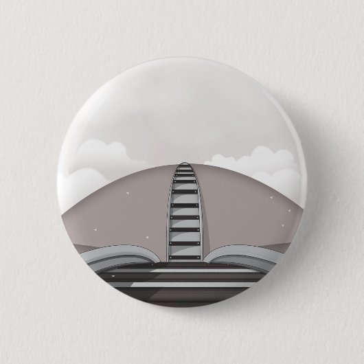 Badge Rond 5 Cm Chemin de fer (Devant)