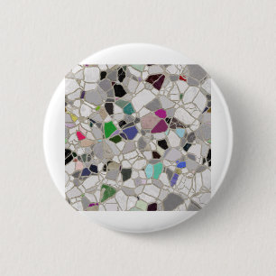 Badge Rond 5 Cm chemin de mosaïque d'ardoise