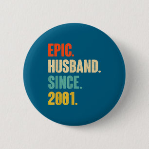 Badge Rond 5 Cm Chemise 24e anniversaire de mariage pour lui épiqu