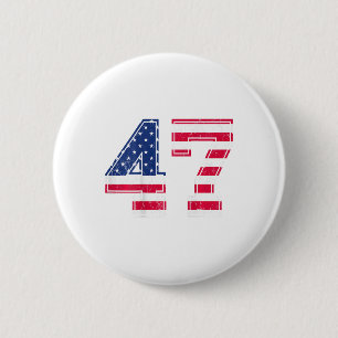 Badge Rond 5 Cm Chemise 47 Anniversaire Drapeau Usa Maillot Équipe