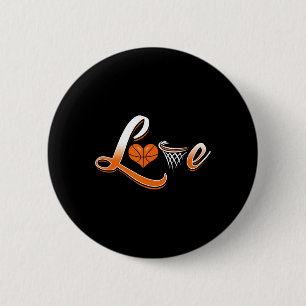 Badge Rond 5 Cm Chemise Amour Basketball