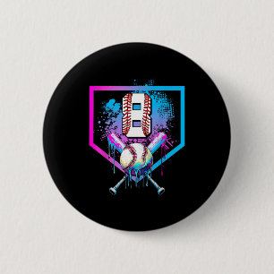 Badge Rond 5 Cm Chemise Baseball Drip 8e Anniversaire Maison