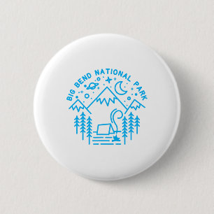 Badge Rond 5 Cm Chemise Big Bend National Park Camping Dessin au t