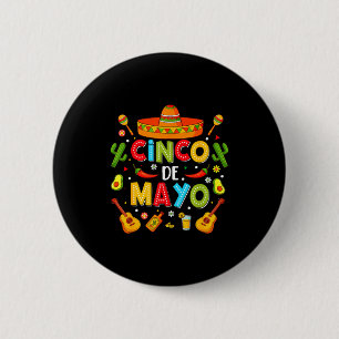 Badge Rond 5 Cm Chemise Cinco de mayo pour hommes femmes fiesta me