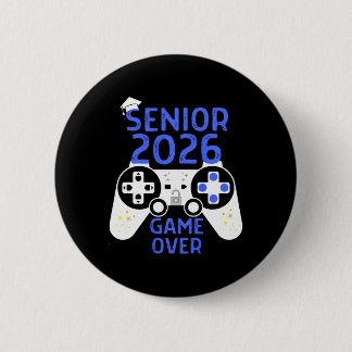 Badge Rond 5 Cm Chemise Cl de 2026 Senior Video Game Over École Je