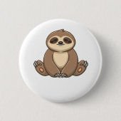 Badge Rond 5 Cm Chemise classique Sloth Cosy (Devant)