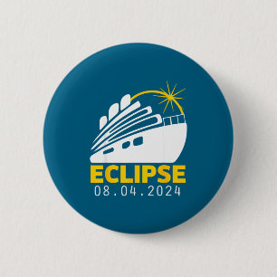 Badge Rond 5 Cm Chemise Croisière de Totalité d'Éclipse Solaire Co