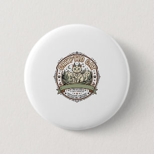 Badge Rond 5 Cm Chemise Cryptide Chat Cryptide Chat Art Vector Vin