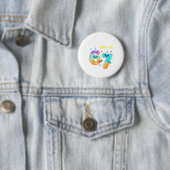 Badge Rond 5 Cm Chemise d'anniversaire 7 ans fille 7 ans J'avais 6 (En situation)