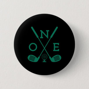 Badge Rond 5 Cm Chemise d'anniversaire de golf 1er anniversaire tr