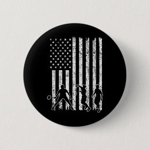 Badge Rond 5 Cm Chemise de badminton drapeau américain hommes drap