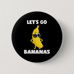 Badge Rond 5 Cm Chemise de bananes drôles mignon banane drôle allo