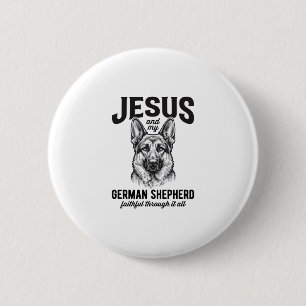 Badge Rond 5 Cm Chemise de Berger Allemand de Foi pour l'Amour des