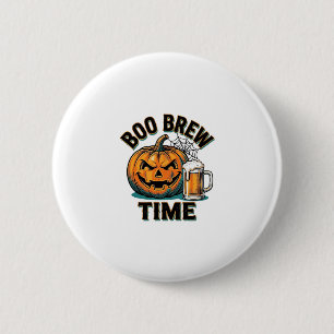 Badge Rond 5 Cm Chemise de bière Halloween Vintage Pumpkin Party T
