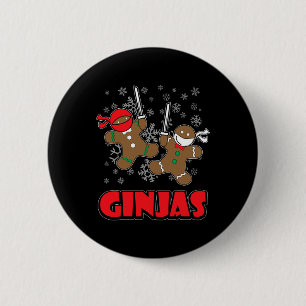 Badge Rond 5 Cm Chemise de bonhomme en pain d'épices - Cadeaux de 