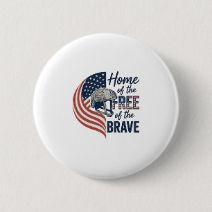Badge Rond 5 Cm Chemise de casque patriotique de la maison libre c