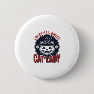 Badge Rond 5 Cm Chemise de chat de sorcière vintage de dame de cha