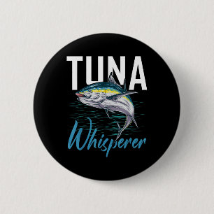 Badge Rond 5 Cm Chemise de chuchoteur de thon Vêtement de pêche en
