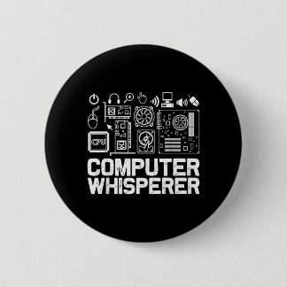 Badge Rond 5 Cm Chemise de chuchoteur d'ordinateur Support techniq