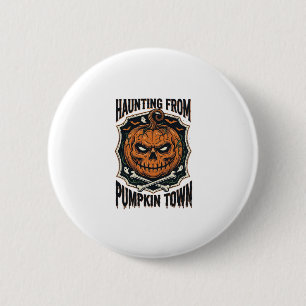 Badge Rond 5 Cm Chemise de citrouille d'Halloween Vintage Jack O L